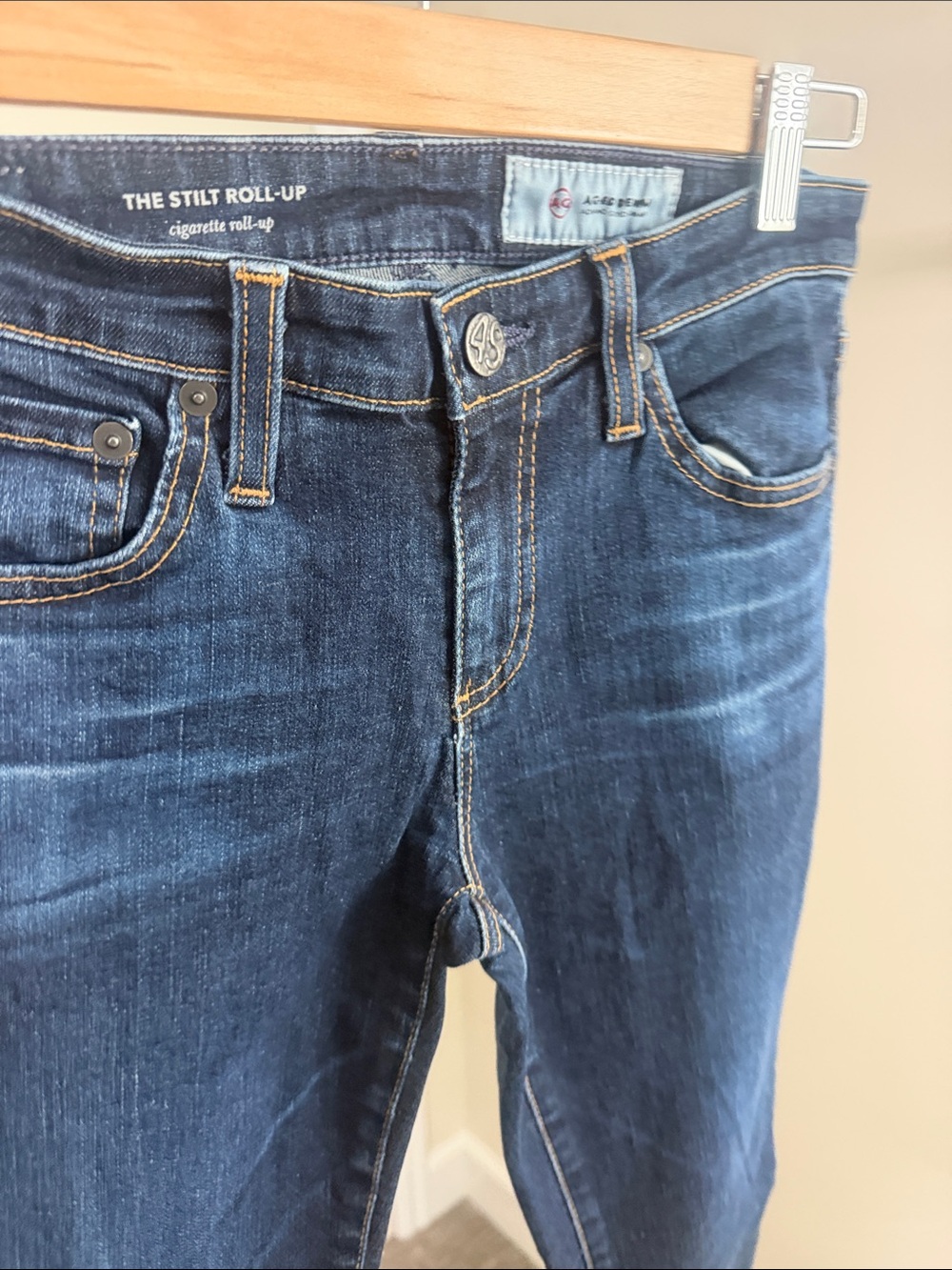 AG-ED Skinny Jeans - Dark Indigo Wash - The stilt Roll-Up - Picture 5 of 8